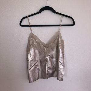 Zara metallic crop top